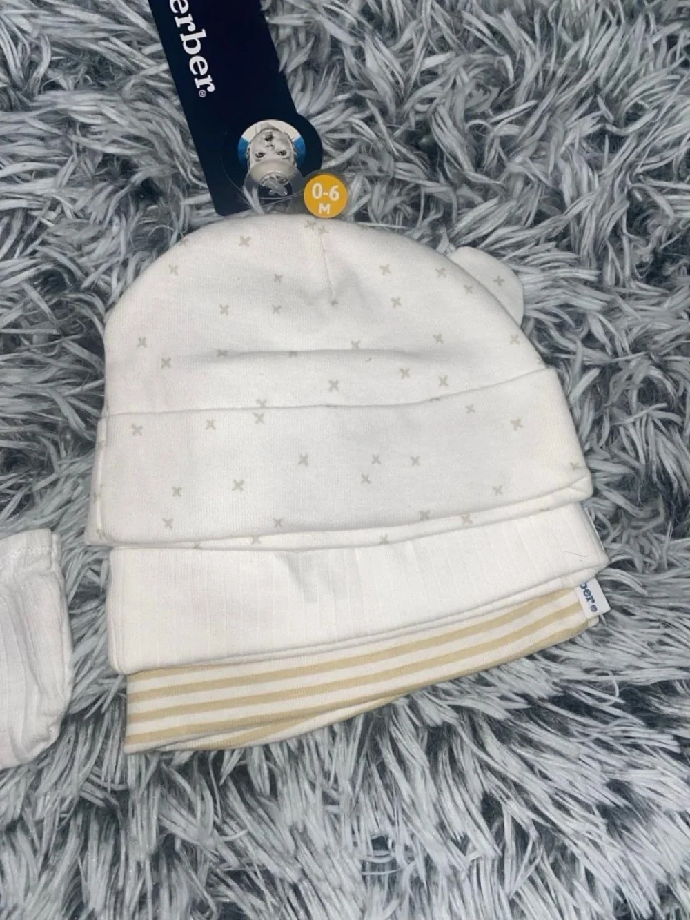 Gerber baby 100% Cotton mittens & beanies